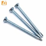 CSK head screw self drilling zinc plated with ribs-2